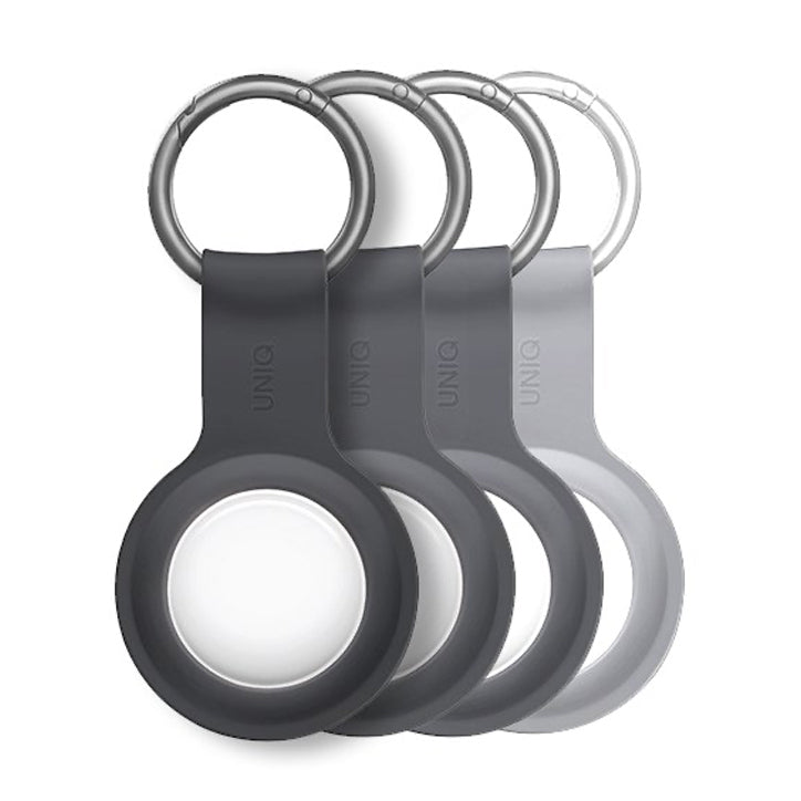 8886463677391-4pc-uniq-lino-silicone-airtag-keyring-case-grey-w-film