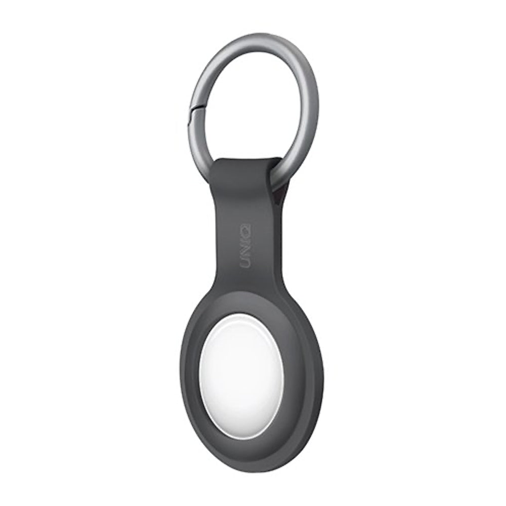8886463677391-4pc-uniq-lino-silicone-airtag-keyring-case-grey-w-film