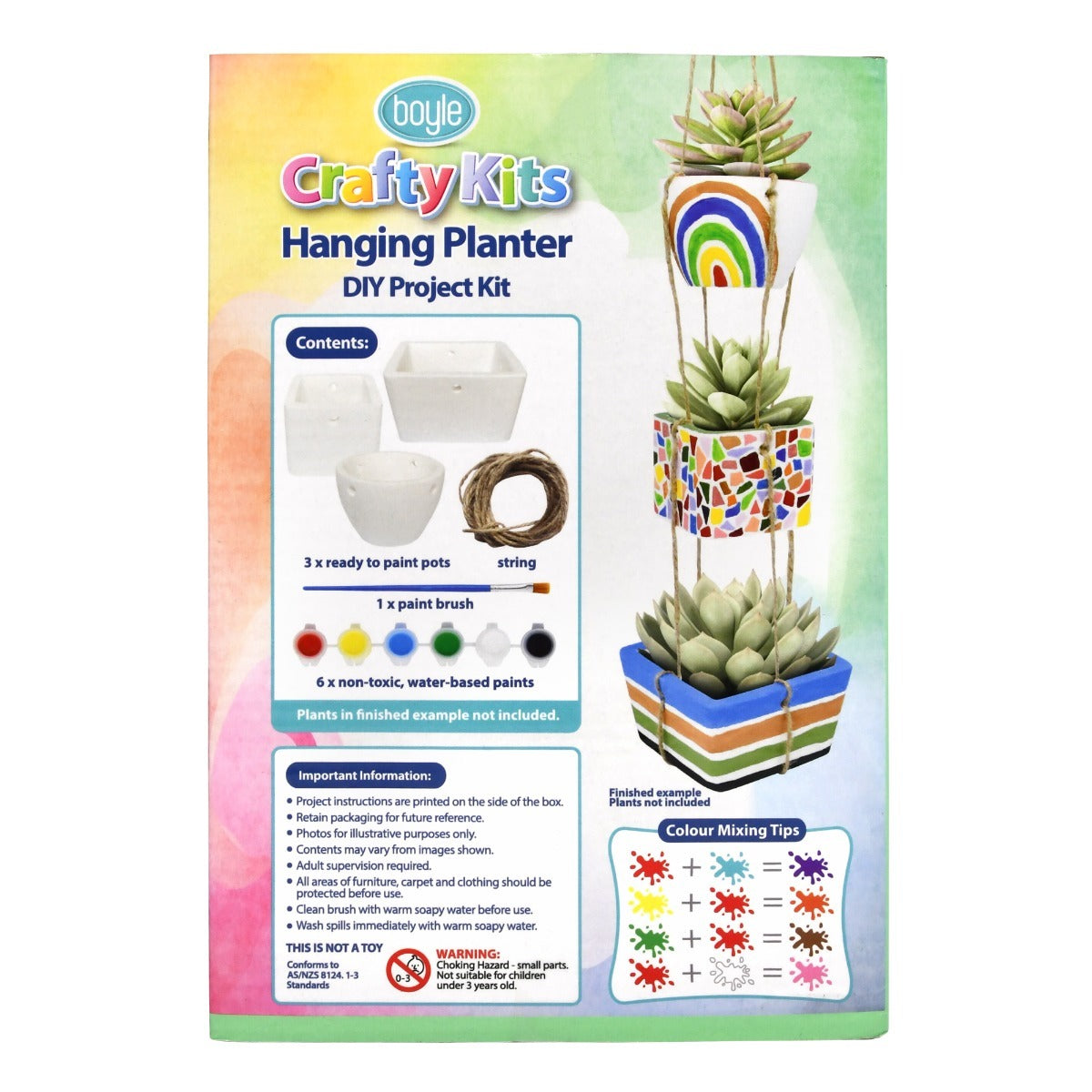 Crafty Kits Hanging Planter Paint Set DIY Arts/Craft Kids 6y+