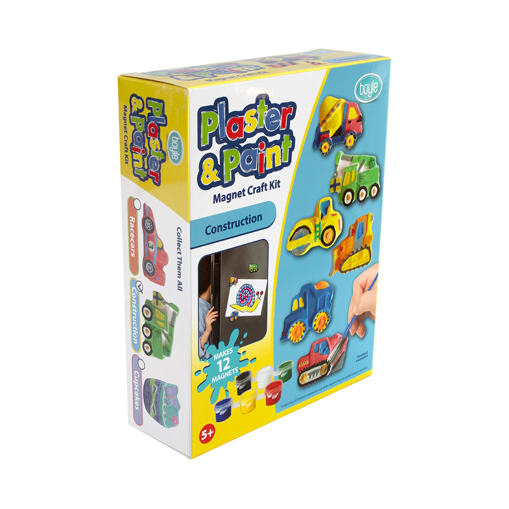 Boyle 22cm Plaster and Paint Magnet Construction Craft Kit 5y+