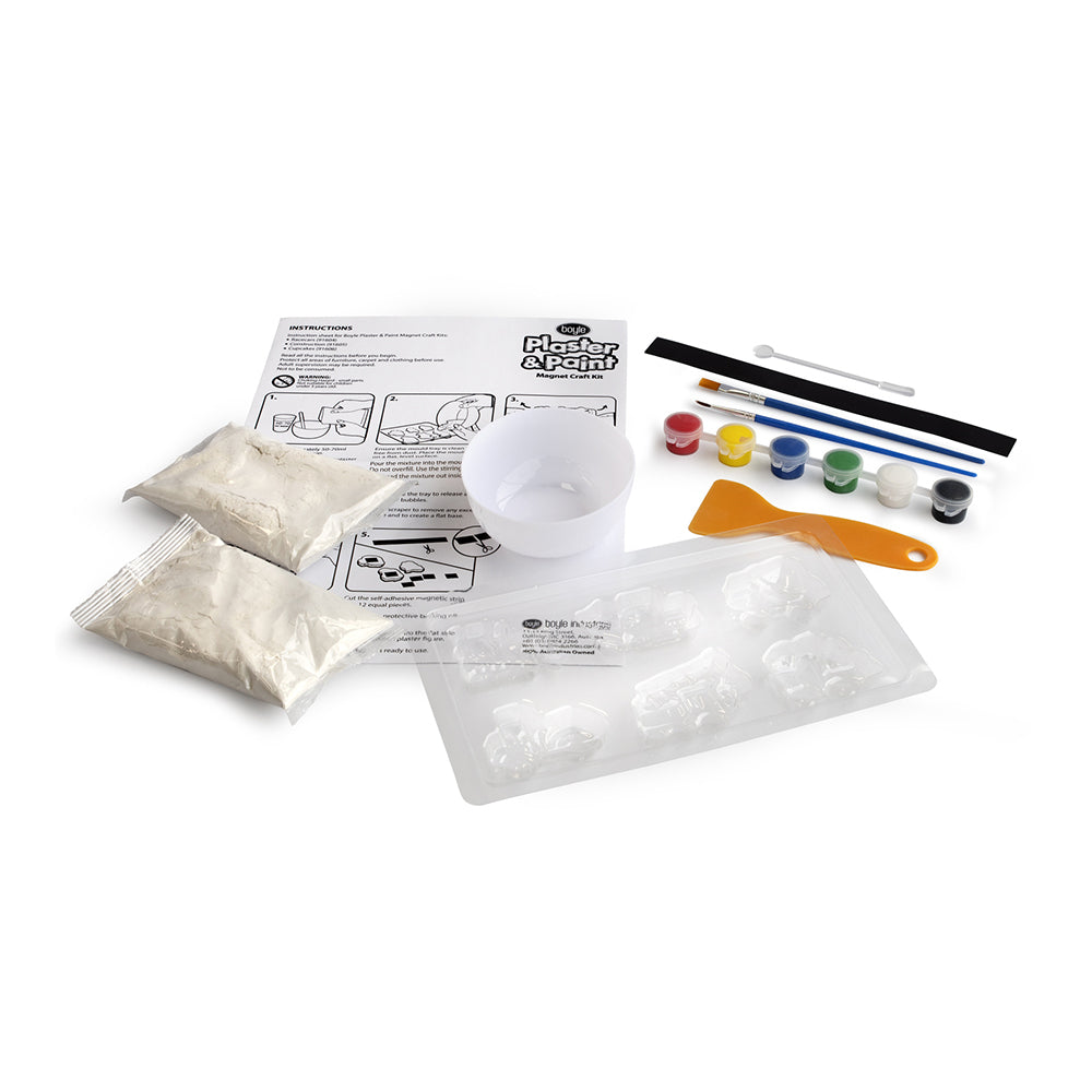 Boyle 22cm Plaster and Paint Magnet Construction Craft Kit 5y+