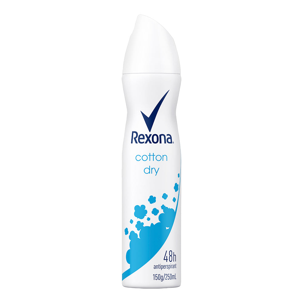 6x Rexona 250ml Anti Perspirant Deodrant - Cotton