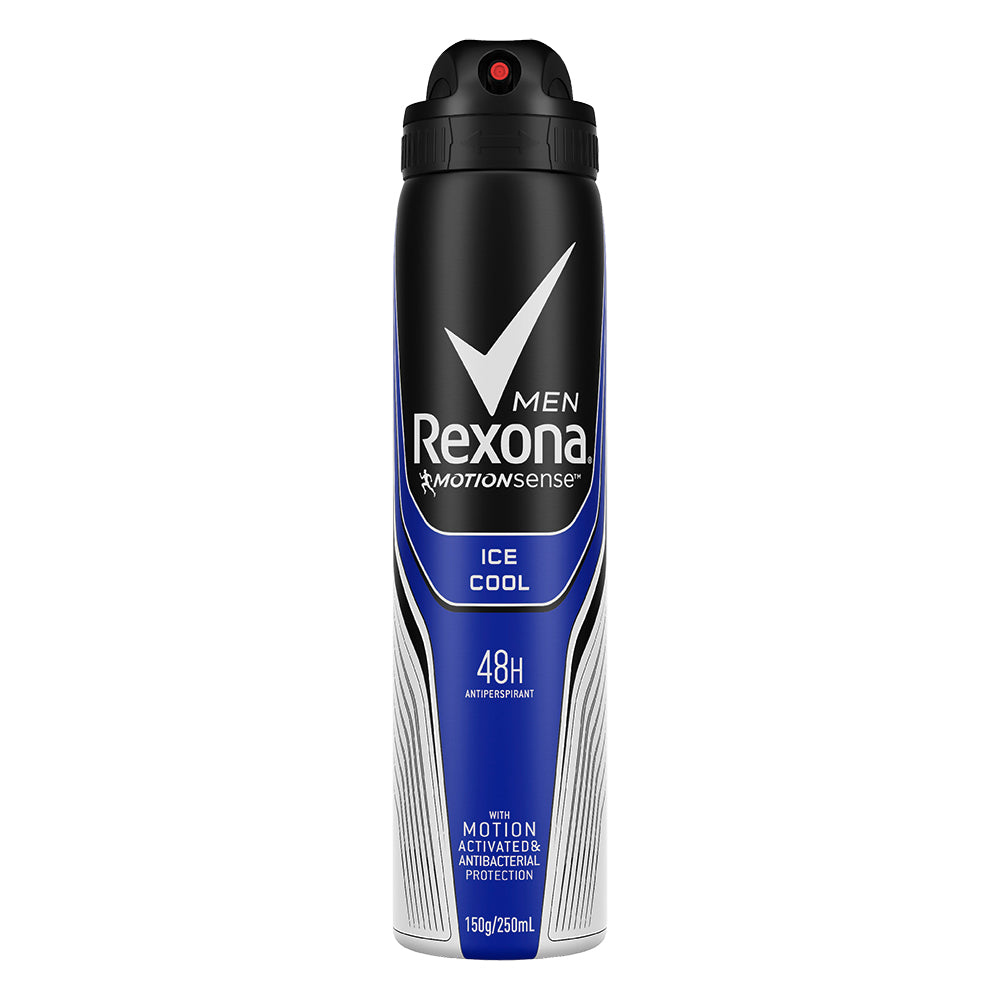 6x Rexona Anti-Perspirant 250ml Deodorant Ice Cool Men