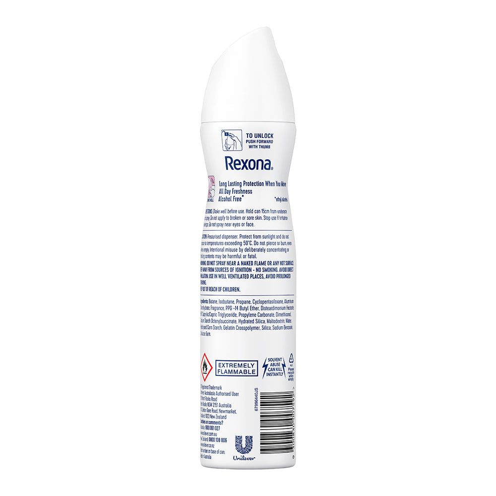 6x Rexona 250ml Anti Perspirant Deodrant - Sexy