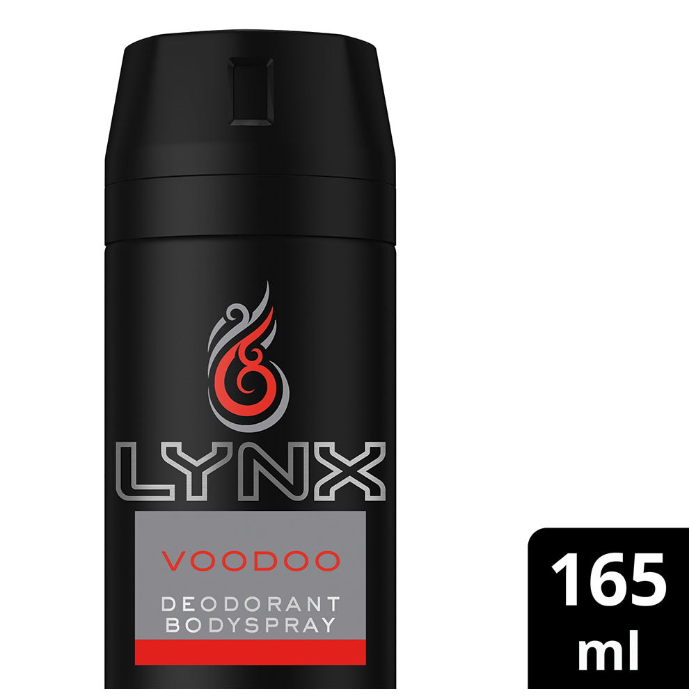6x Lynx Body Spray Men Fresh 165ml Voodoo