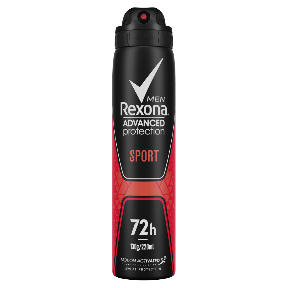 6pc Rexona Advanced Protection Sport Deodorant Spray 130g/220ml