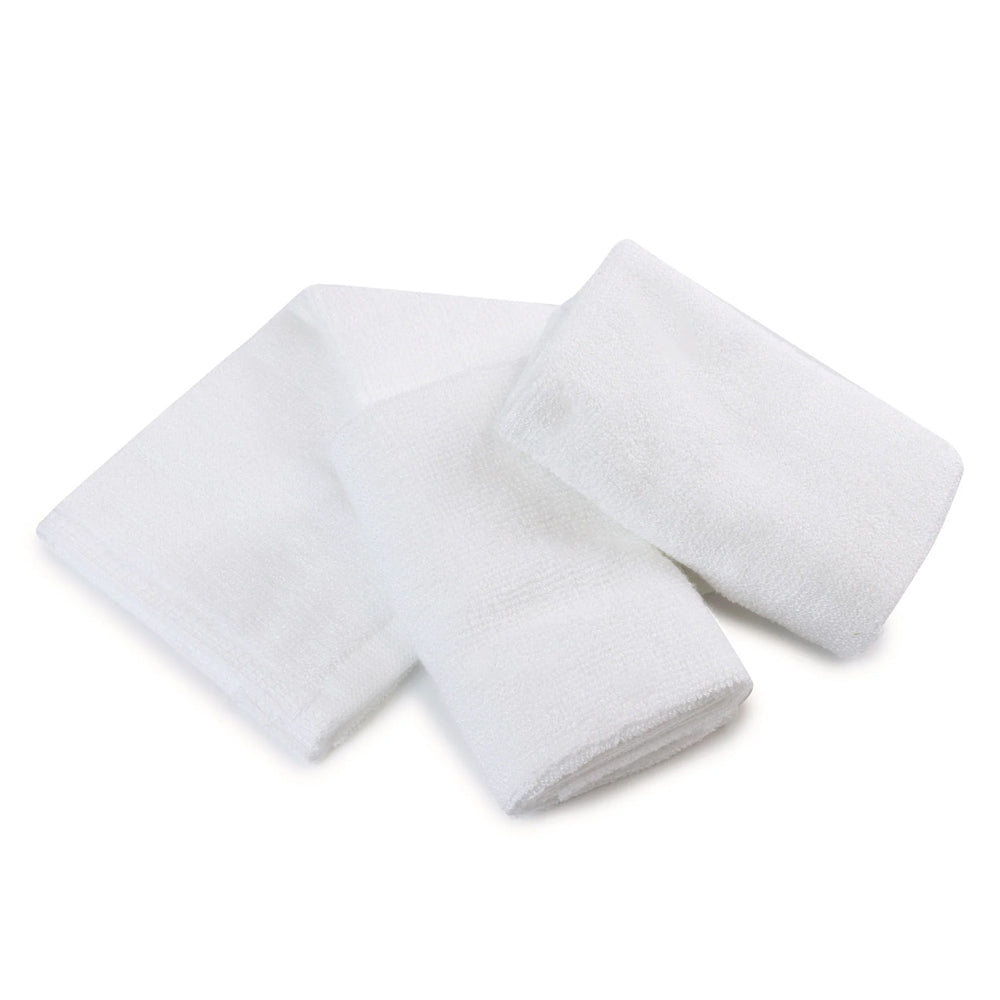 3pc Bubba Blue 25cm Face Washer Set Baby Towel - White