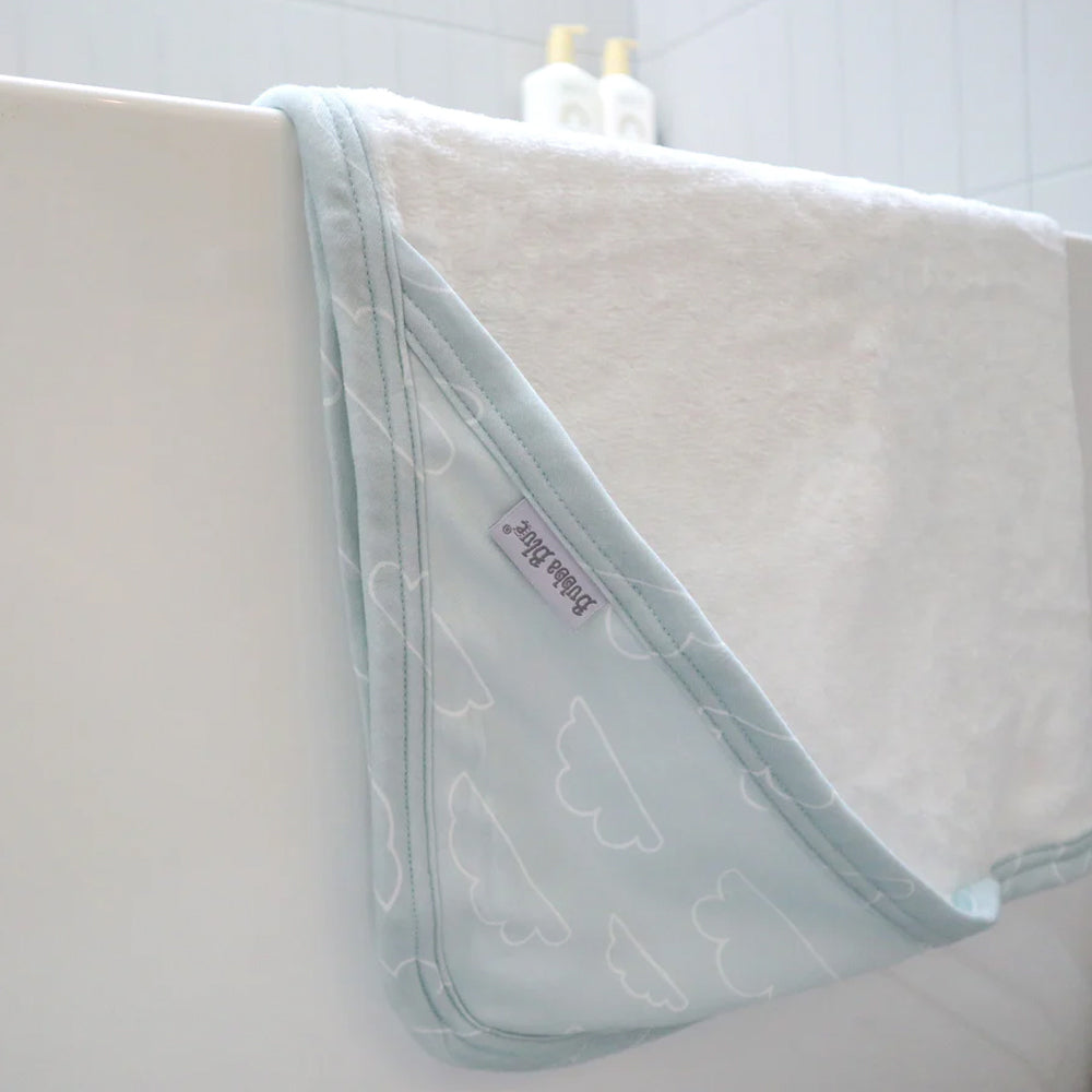 2PK Bubba Blue 6.75x75cm Nordic Hooded Towel Baby 0-12m - Dusty Sky/Mint