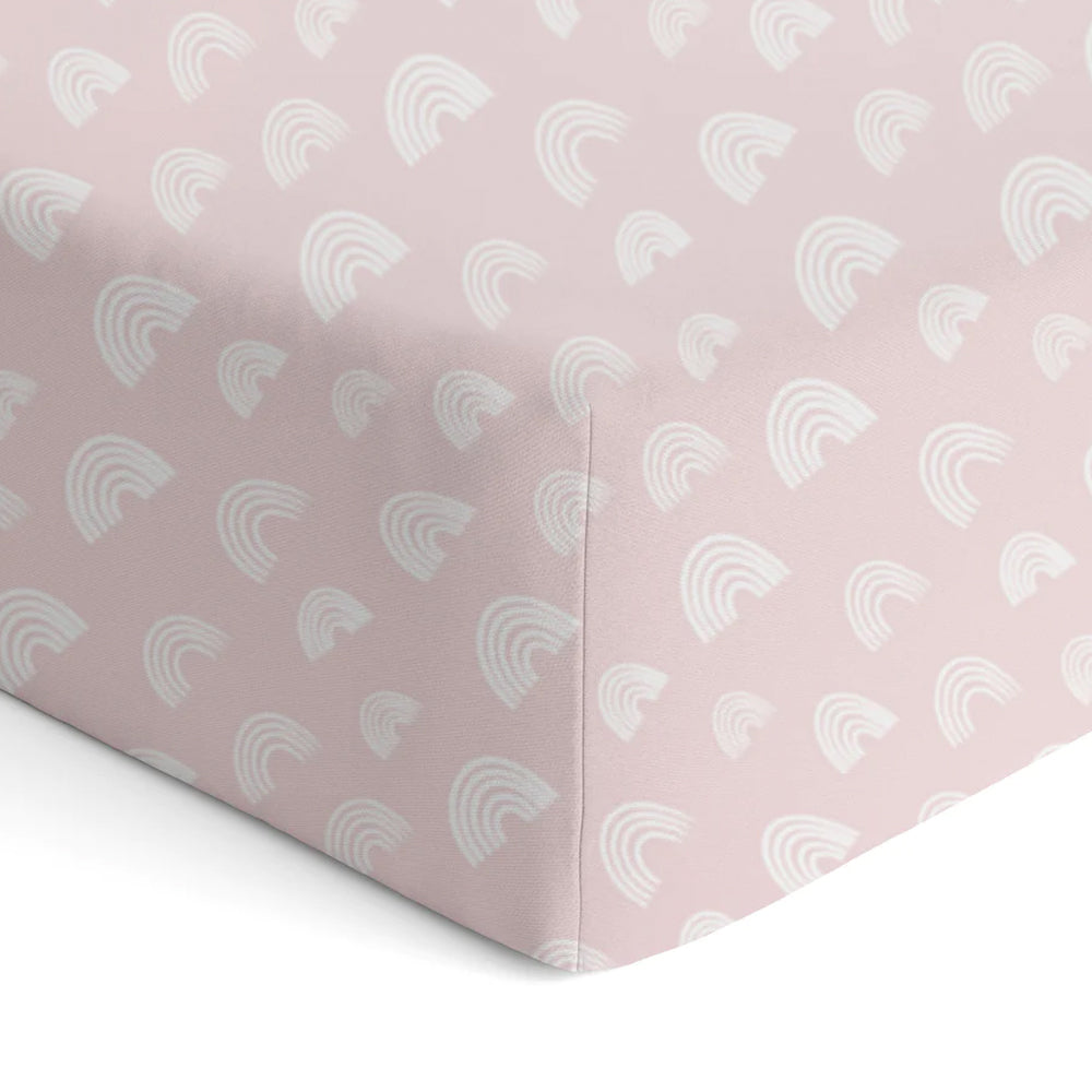 2PK Bubba Blue Nordic 77x135cm Jersey Cot Fitted Sheet Dusty Berry/Rose