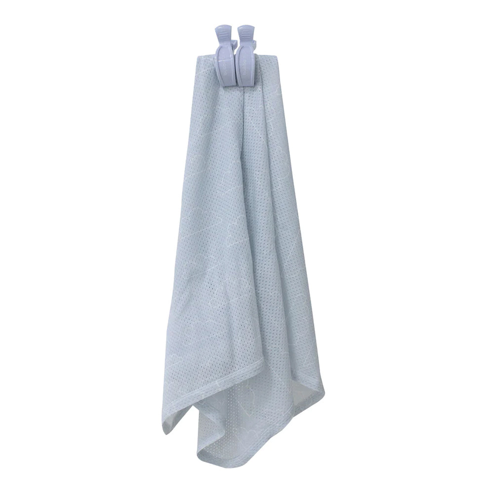 Bubba Blue Nordic 85x85cm Air+ Swaddle Wrap/Pram Clip Cloud Dusty Blue