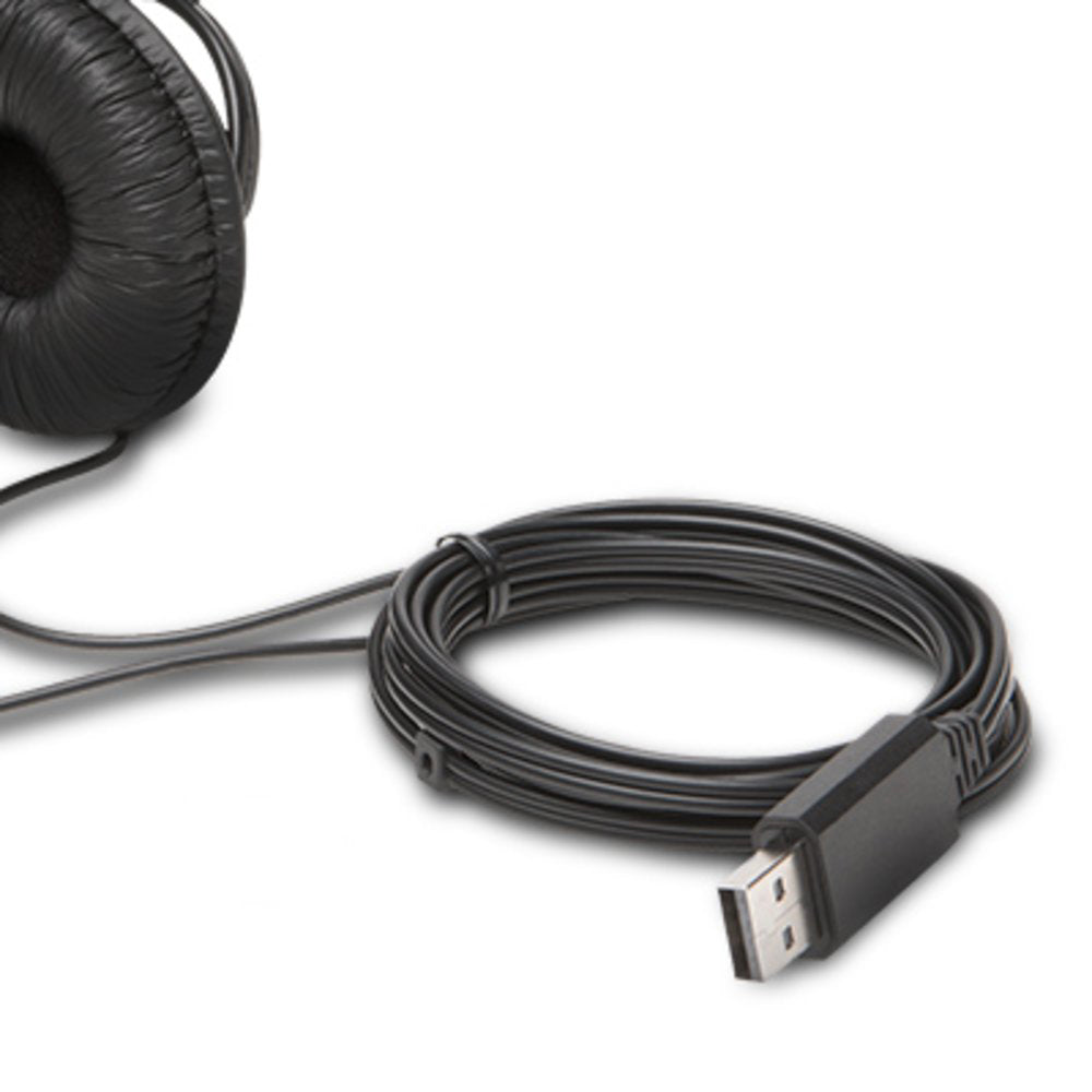 Kensington USB-A Headphones Over-Ear Headset For Laptop/PC - Black