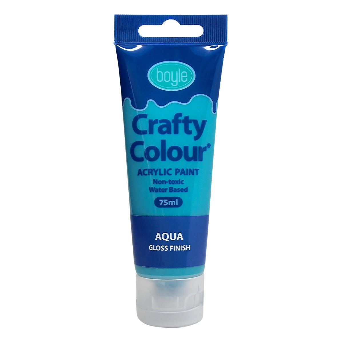 Crafty Colour Art/Craft 75ml Acrylic Paint Tube - Aqua