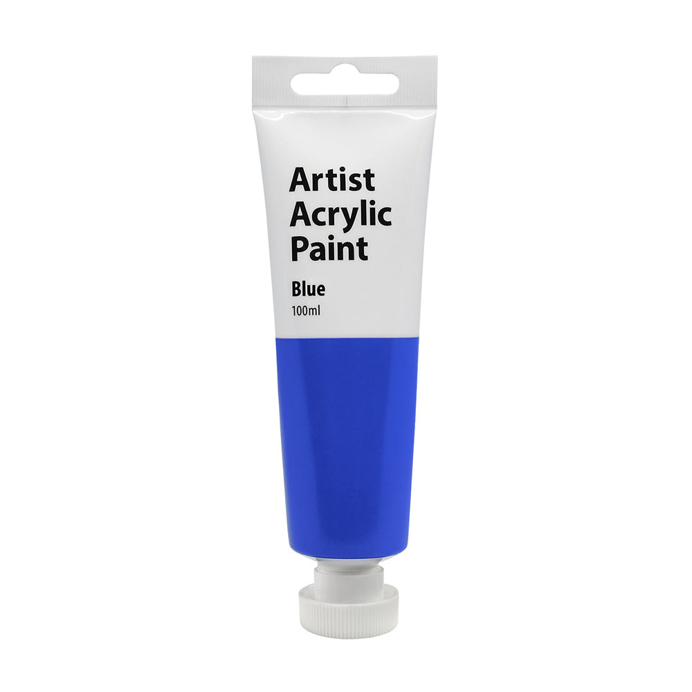 Artist Acrylic Paint 100ml Gloss Finish Water Based - Blue 3y+