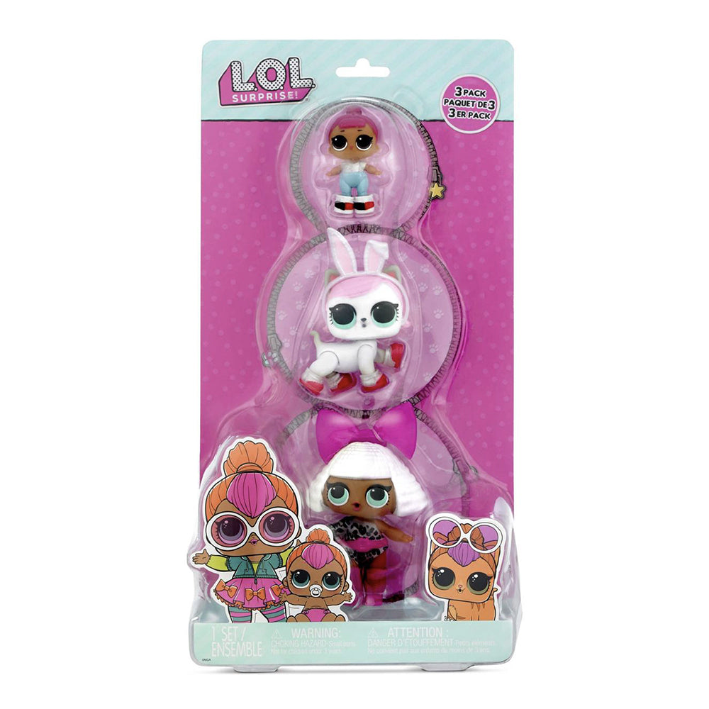 3pc L.O.L. Surprise Tot Pet Sis Kids Doll w/Pet 3+ - Style 4
