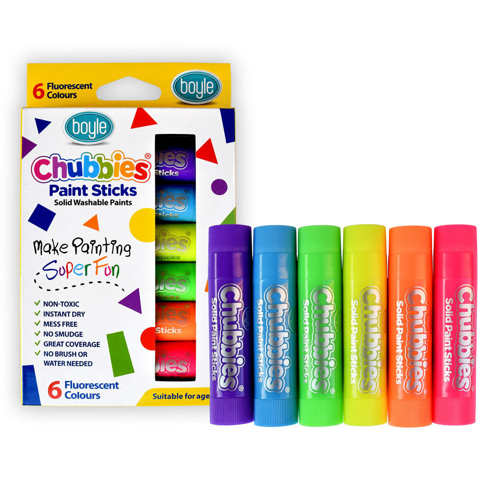 Chubbies Washable Paint Sticks - Fluoro