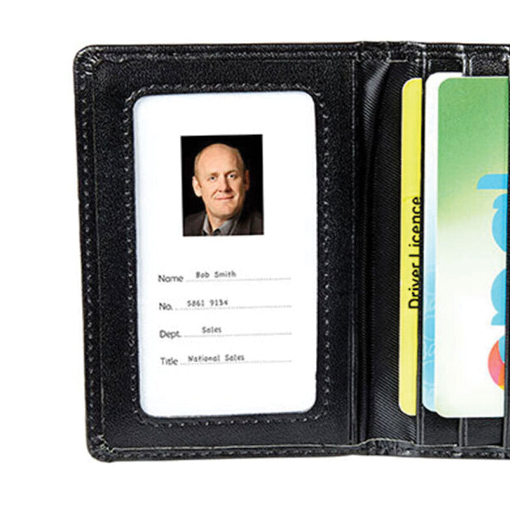 Rexel Cards Pass Holder Wallet  - Black Leatherette Finish