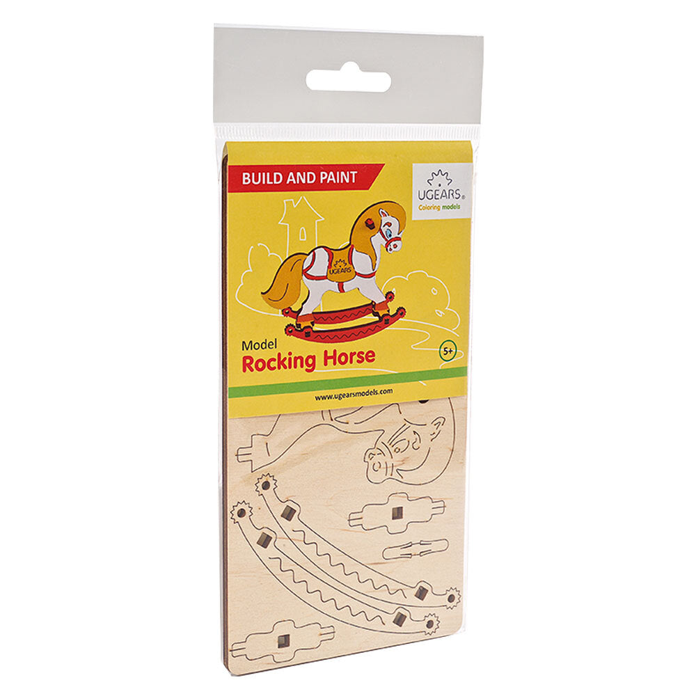 Ugears 3D Colouring Rocking Horse DIY Wooden Puzzle 8pc