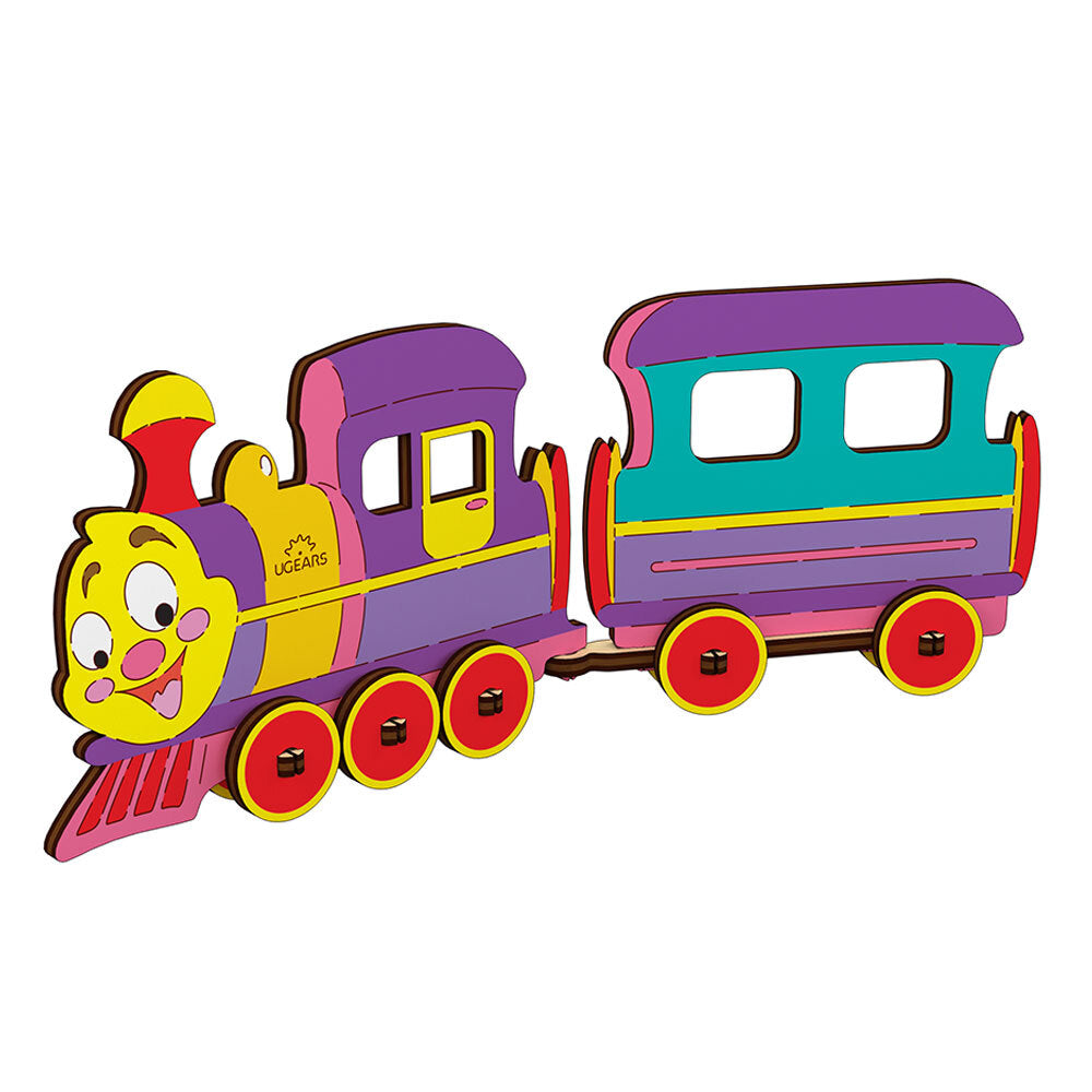 Ugears 3D Painting Locomotive DIY Wooden Puzzle 1pc