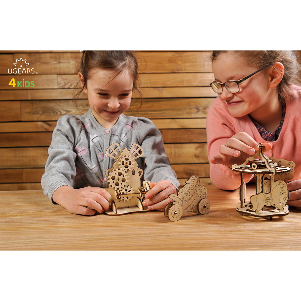 Ugears 3D Painting Windmill DIY Wooden Puzzle 23pc