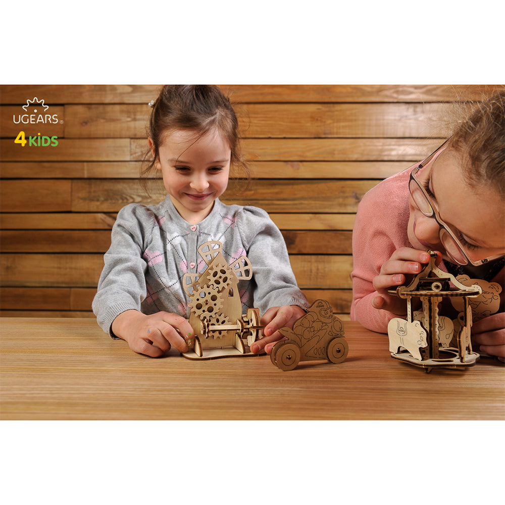 Ugears 3D Painting Merry-Go-Round Wooden Puzzle 23pc
