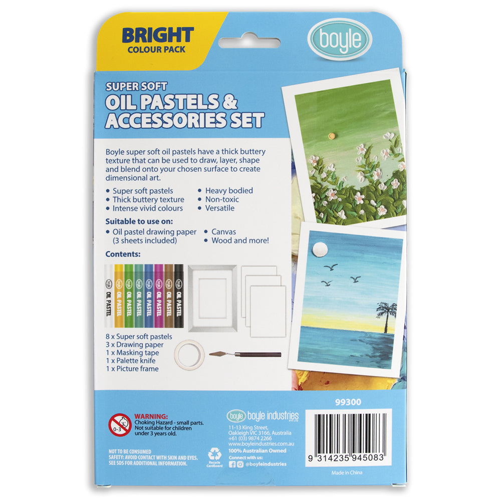 14pc Boyle Oil Pastels and Accessories Kids Art/Craft Set - Bright 3y+
