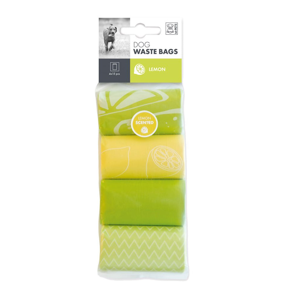 10100203-4x15pc-m-pets-dog-puppy-pet-waste-poop-bag-rolls-disposable-pouch-scented-lemon