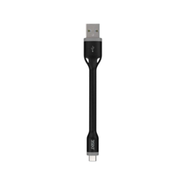 3s-0957-3sixt-clip-sync-10cm-usb-a-to-usb-c-cable-black