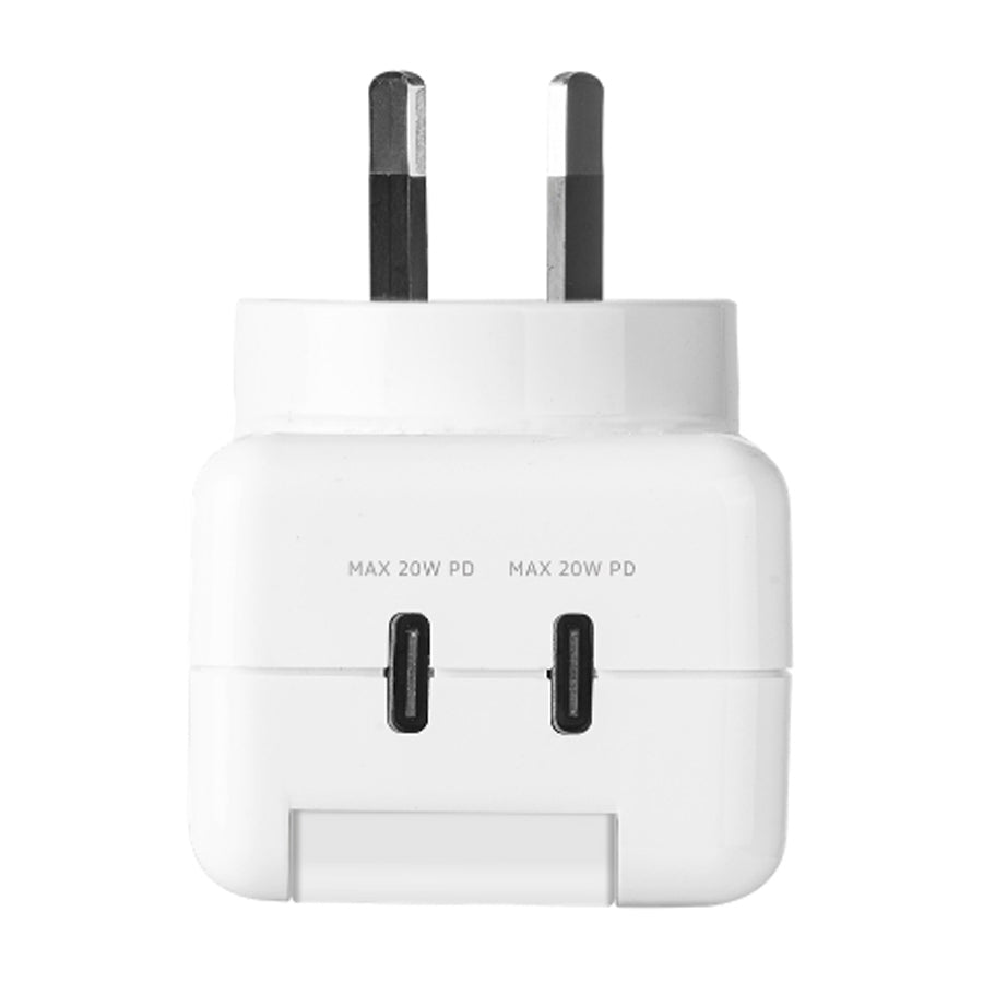 3s-2060-3sixt-powerguard-40w-dual-usb-c-phone-wall-charger-white
