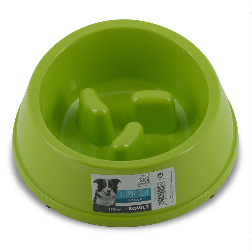 10502299-m-pets-900ml-melamine-bowl-high-back-slow-down-cat-kitten-pet-feeder