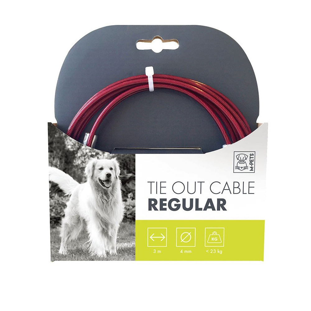 10800499-m-pets-3m-dog-puppy-pet-tie-out-outdoor-steel-cable-lead-w-swivel-clip-regular