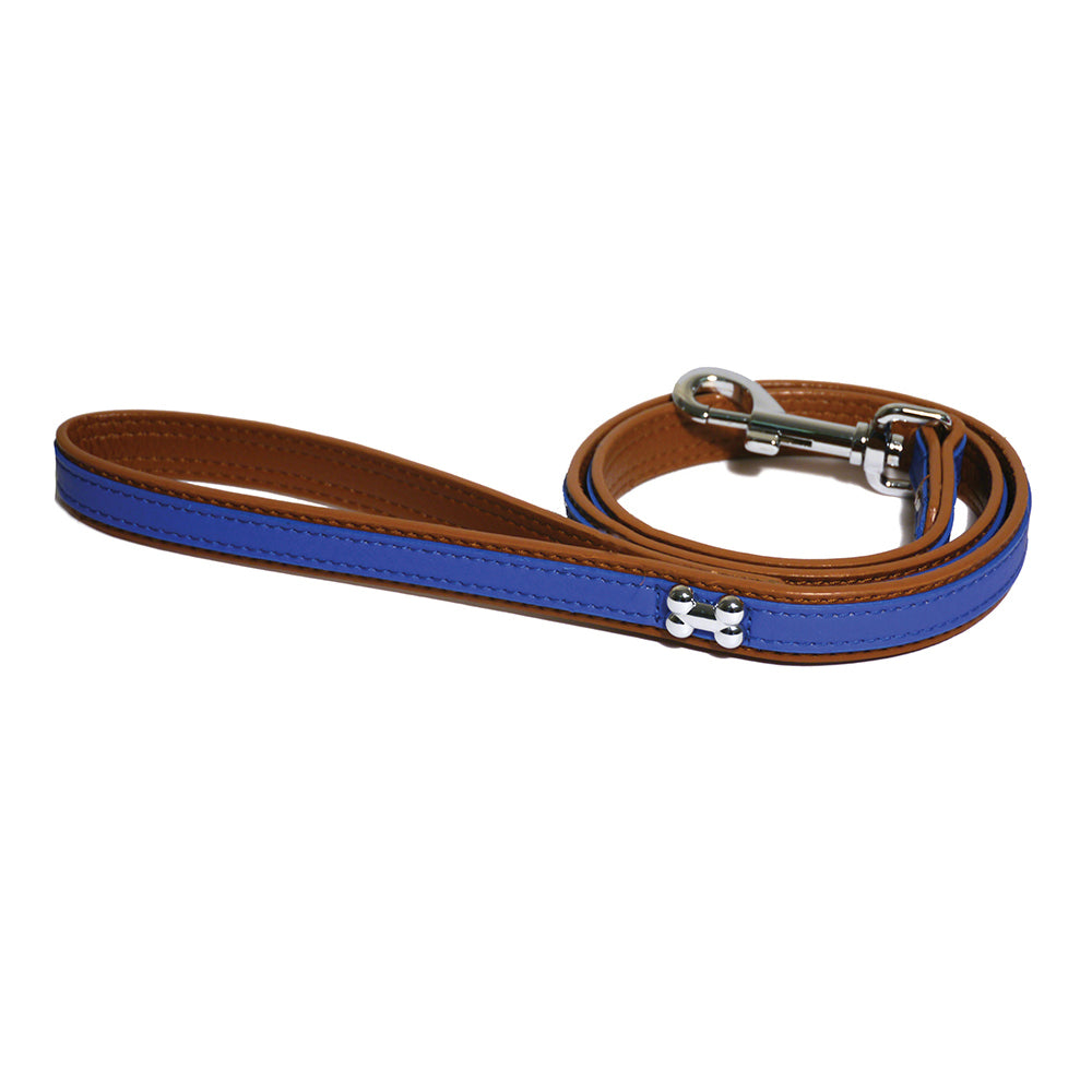 12963-rosewood-royal-fashion-107cm-pet-dog-leather-lead-animal-leash-m-l-blue-brown
