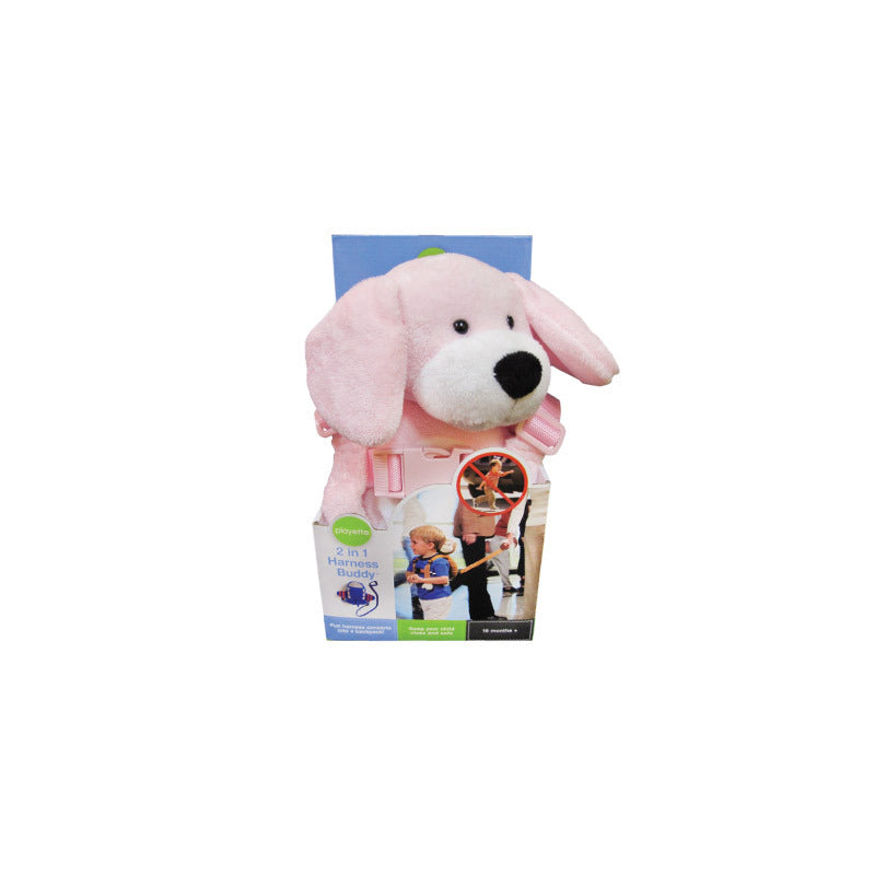 1353869-playette-2-in-1-harness-buddy-strap-baby-kids-18m-4y-pink-puppy