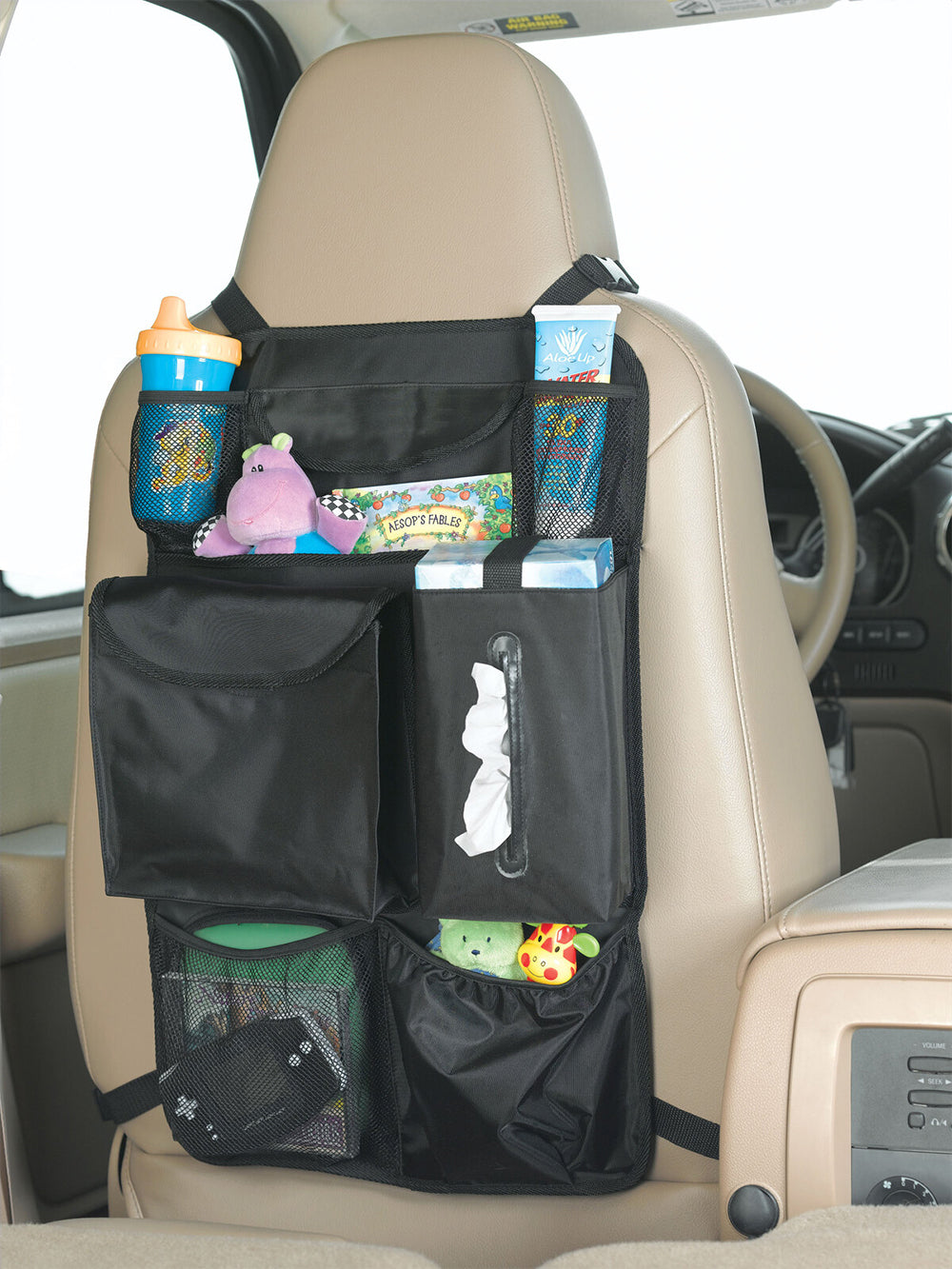 1354202-playette-car-back-seat-storage-organiser-removable-compartment-black