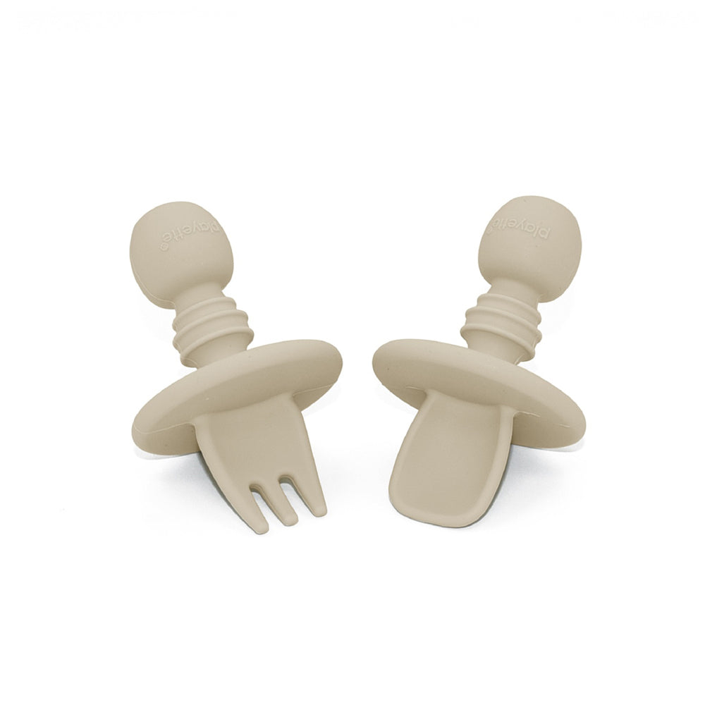 1501004-playette-silicone-mini-baby-infant-utensil-cutlery-set-sand-4m