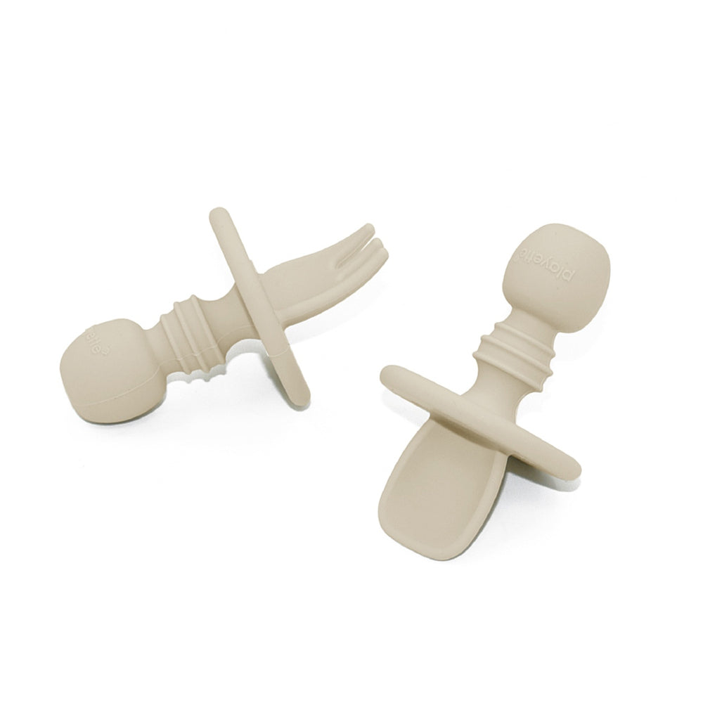 1501004-playette-silicone-mini-baby-infant-utensil-cutlery-set-sand-4m
