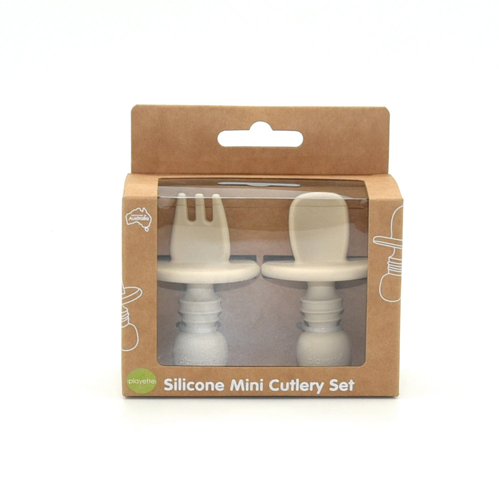 1501004-playette-silicone-mini-baby-infant-utensil-cutlery-set-sand-4m