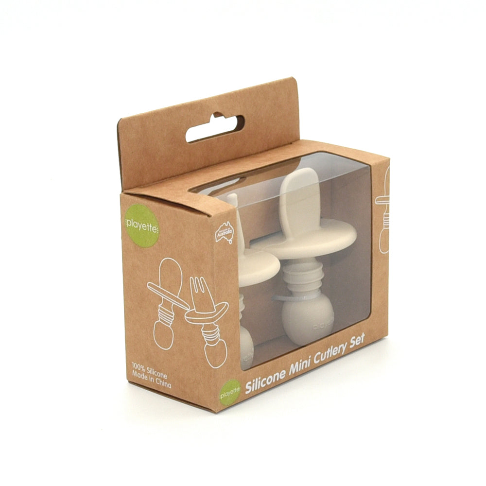 1501004-playette-silicone-mini-baby-infant-utensil-cutlery-set-sand-4m