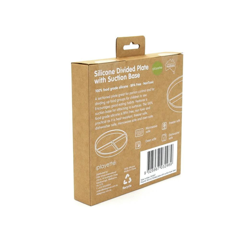 1501007-playette-silicone-divided-baby-infant-plate-sand-4m