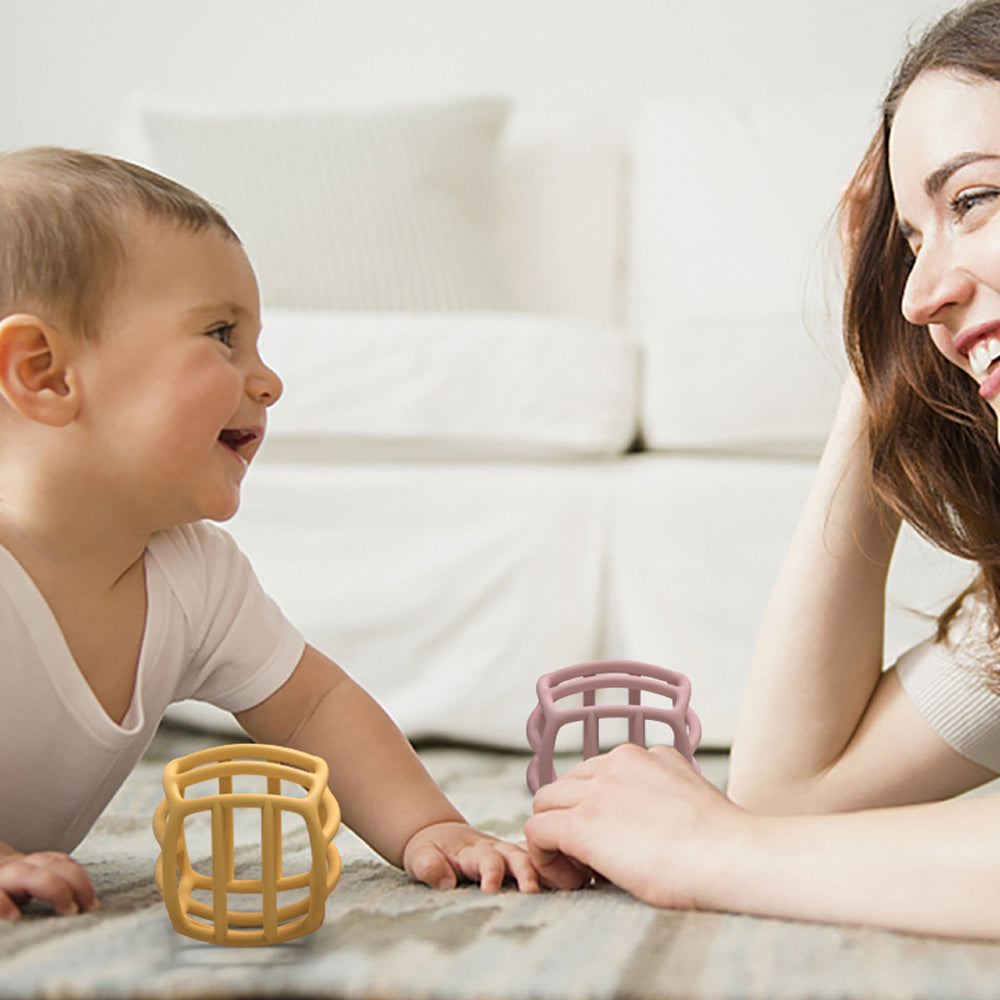 1501013-playette-silicone-trendy-baby-infant-teething-ball-sand-4m