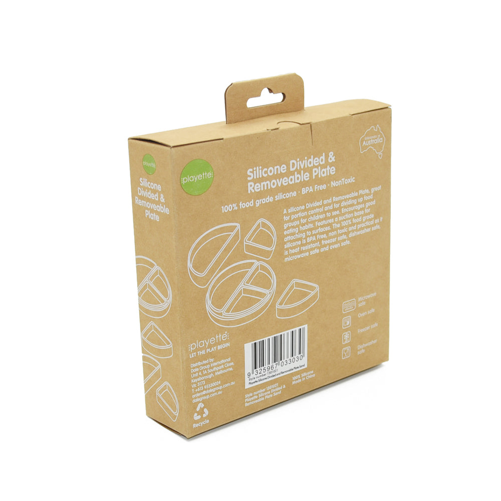 1501021-playette-silicone-baby-infant-divided-and-removable-plate-sand-4m