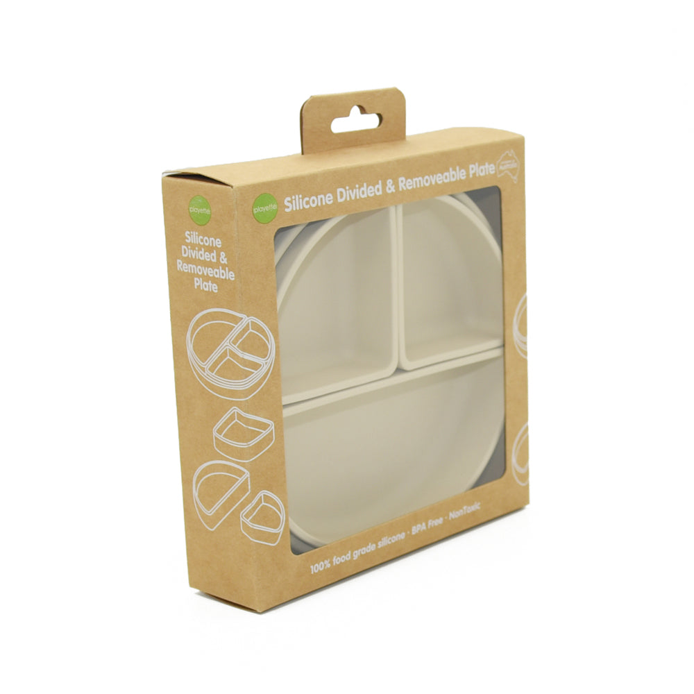 1501021-playette-silicone-baby-infant-divided-and-removable-plate-sand-4m