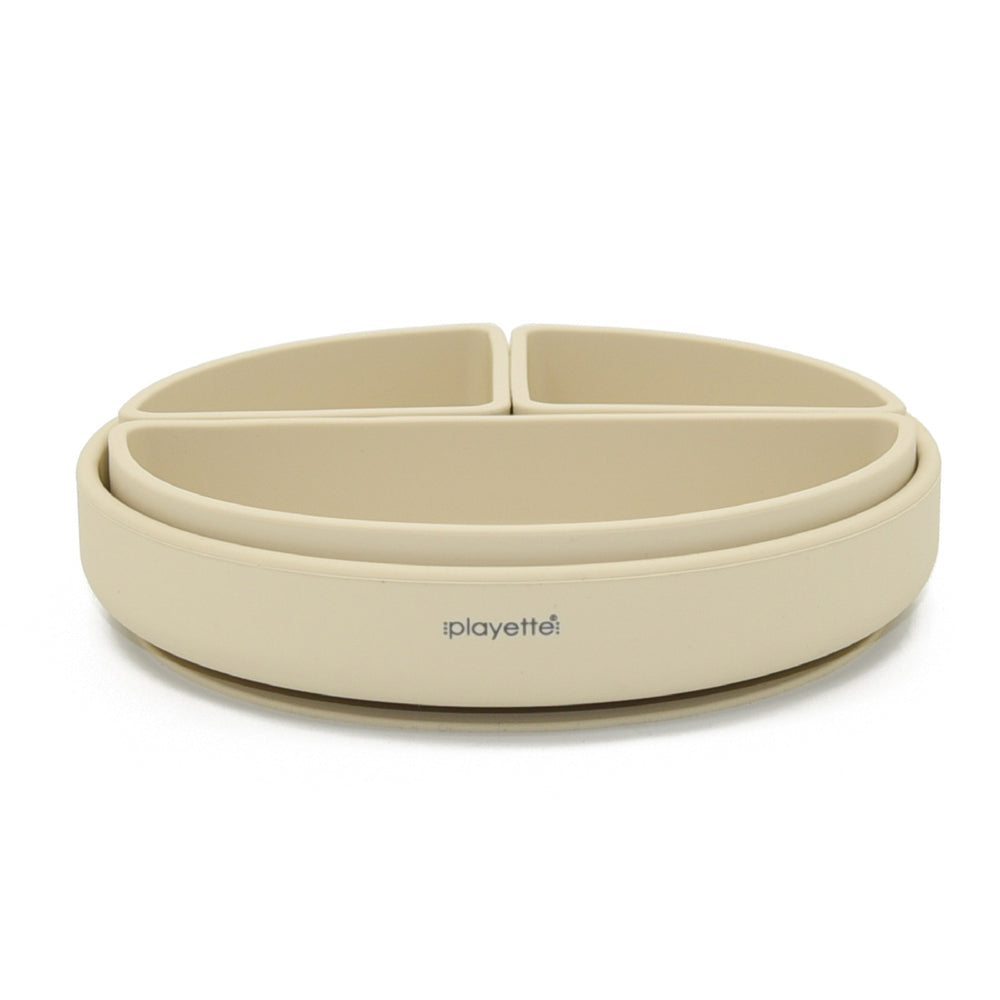 1501021-playette-silicone-baby-infant-divided-and-removable-plate-sand-4m