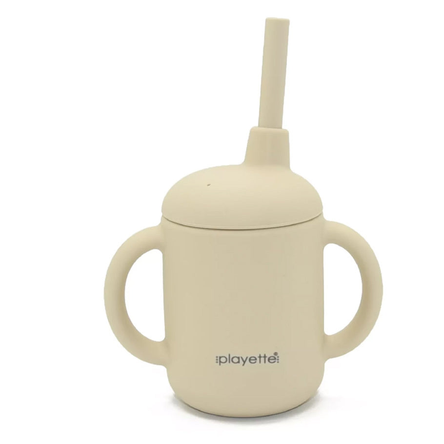 1501022-playette-silicone-baby-infant-sippy-cup-with-handles-sand-4m