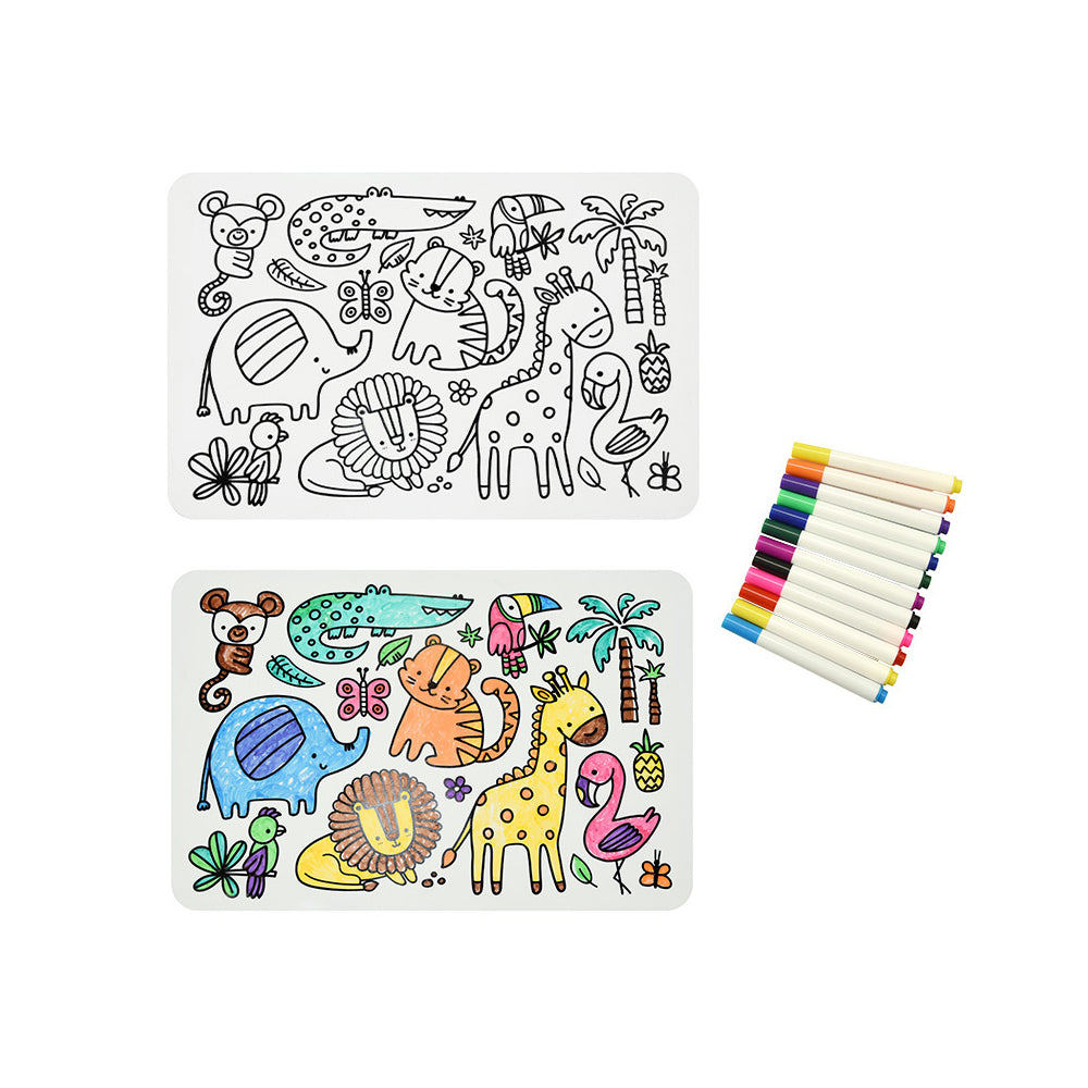 1501024-playette-silicone-paint-fun-pad-w-erasable-pens-baby-activity-toy-forest-3y