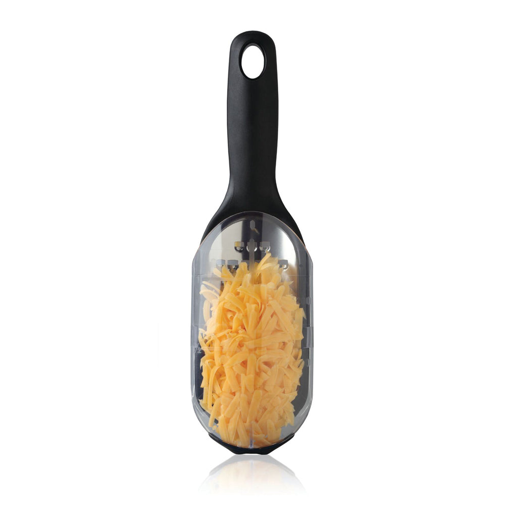 15303-microplane-elite-extra-coarse-grater-w-250ml-catcher-black