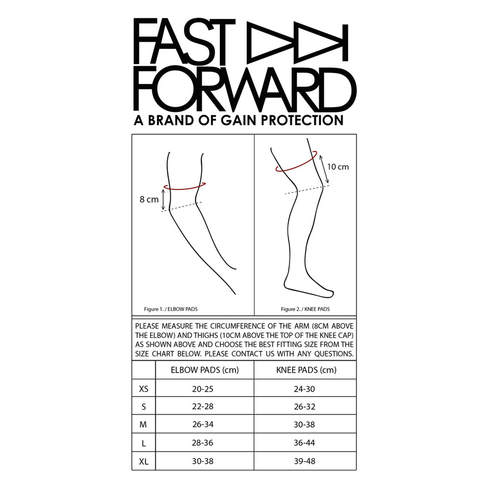 181345-4pc-fast-forward-the-rookie-bike-skate-scooter-knee-and-elbow-pad-set