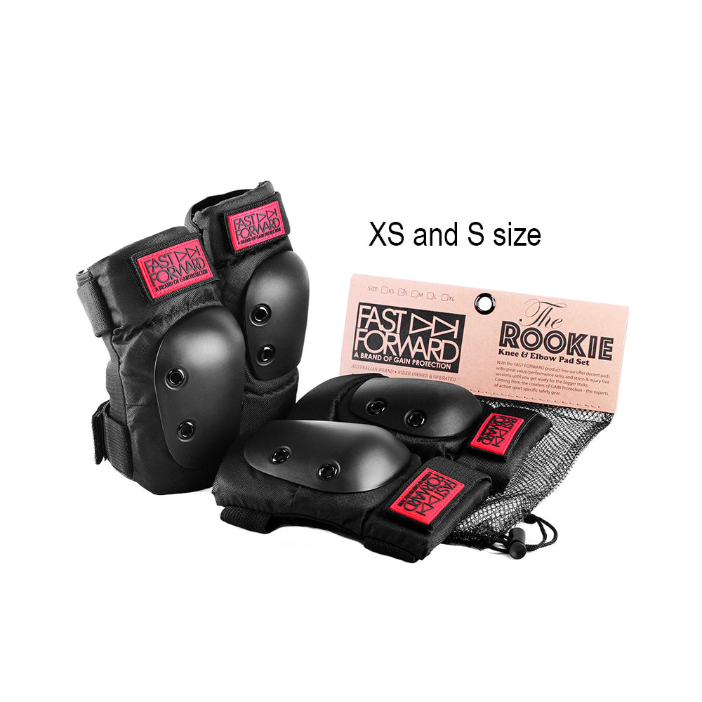 181345-4pc-fast-forward-the-rookie-bike-skate-scooter-knee-and-elbow-pad-set