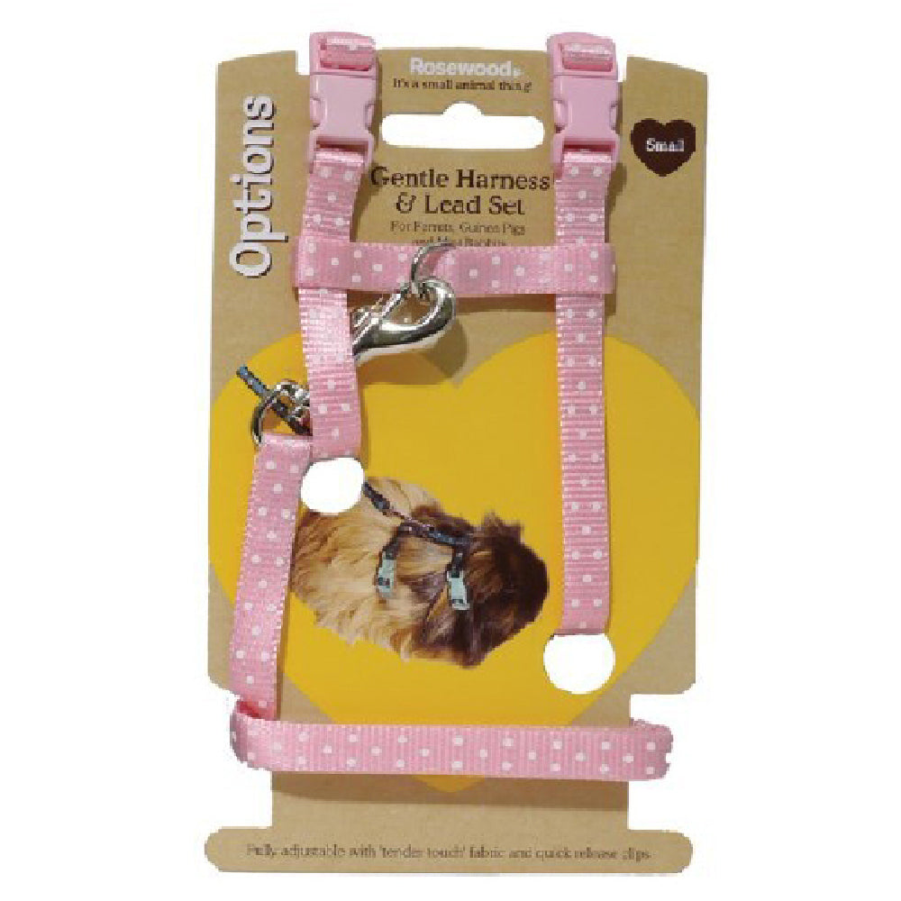 19337-rosewood-polka-dot-n-19-30cm-c-25-41cm-rabbit-small-pet-harness-lead-lrg-asst