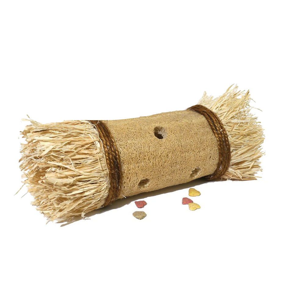 19705-rosewood-loofa-toss-n-treat-rabbit-guinea-pig-pet-roller-activity-toy-natural