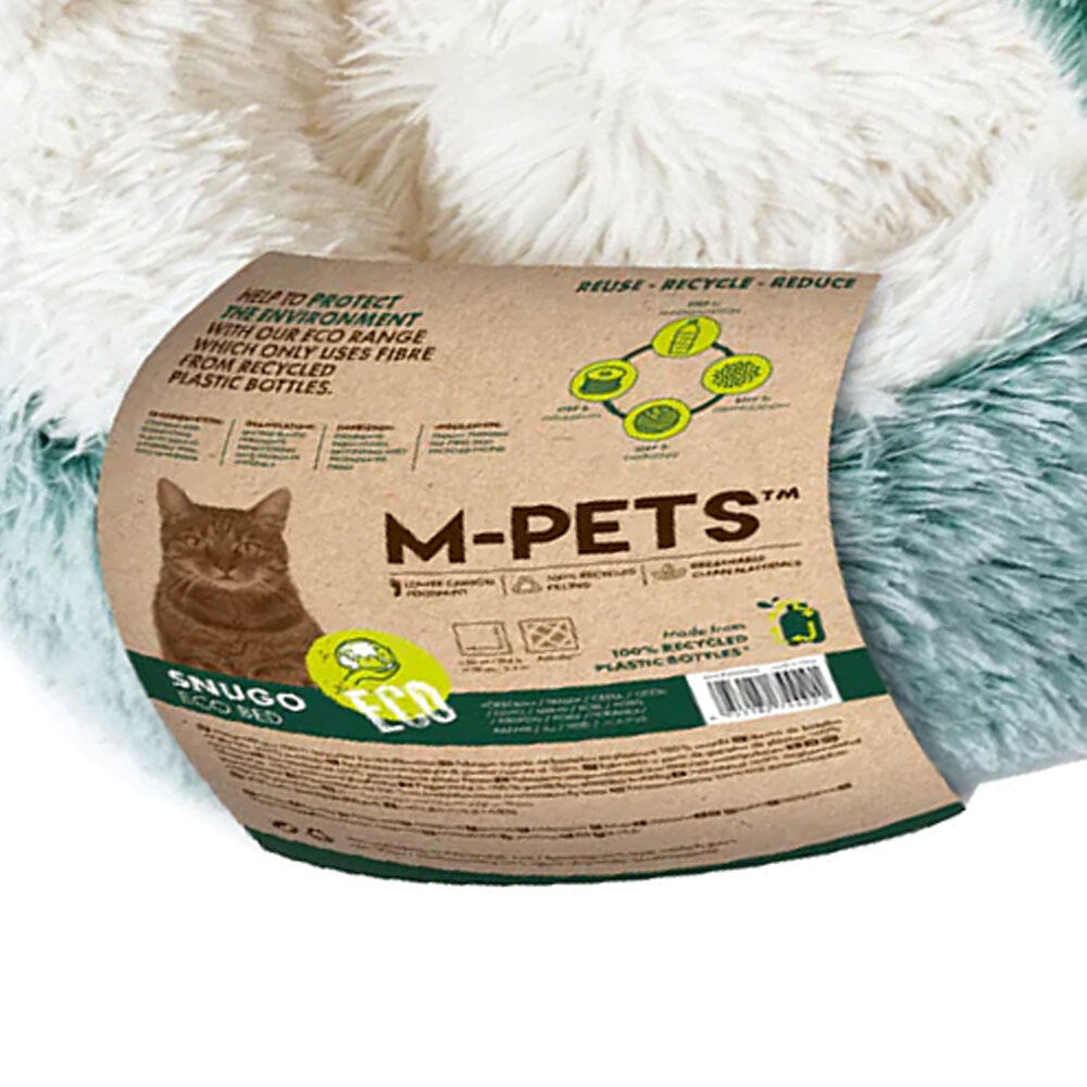 20303199-m-pets-snugo-eco-pet-cat-sleeping-bed-50x30cm-green